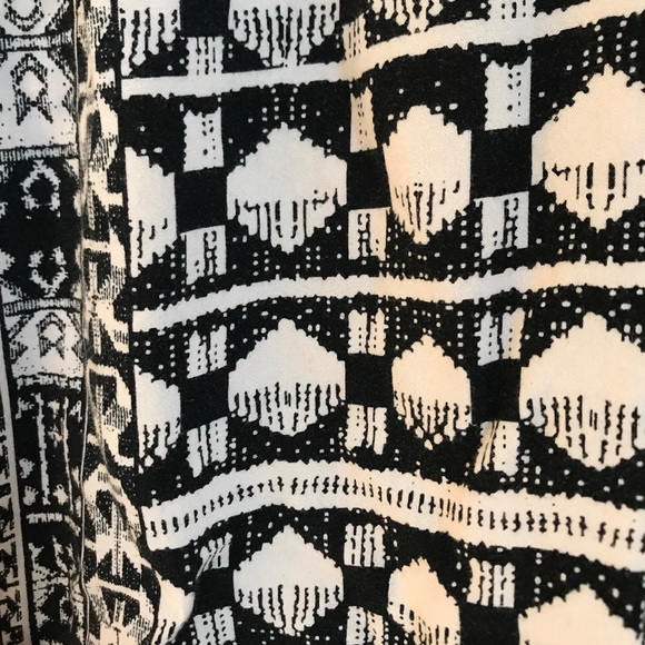 Forever 21 Black White Pattern Harem Tie Pants M - Picture 12 of 14